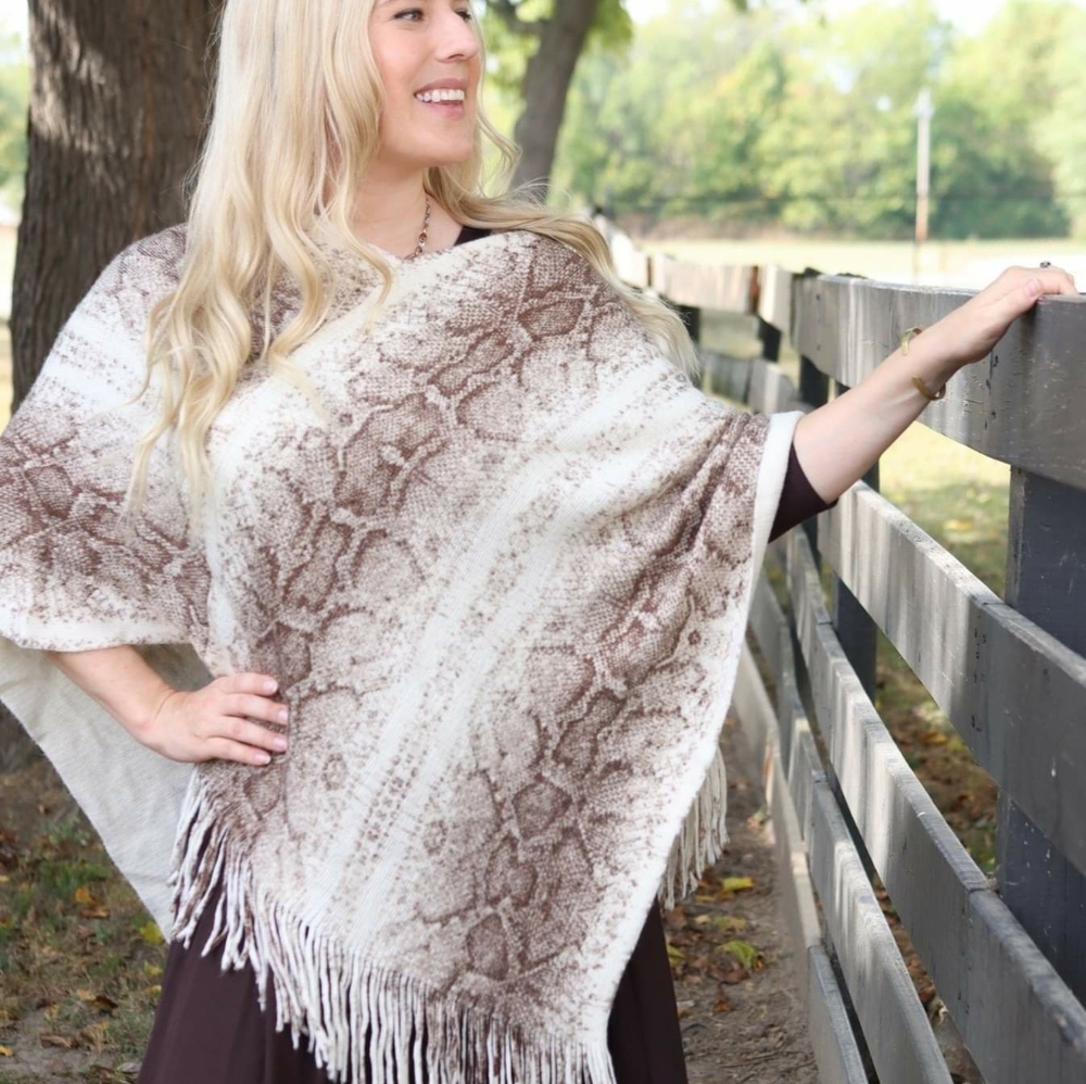 NEW Snakeskin print ponchos